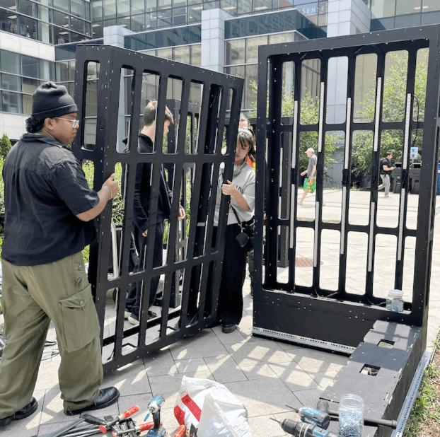 Assembly of “Ethera’s” original exhibition, Toronto, 2023