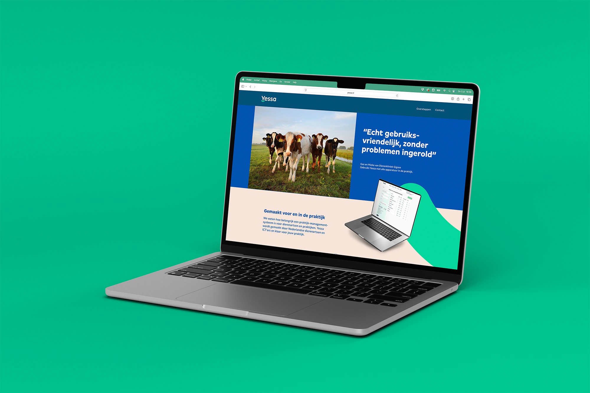 Grafisch ontwerp Yessa website