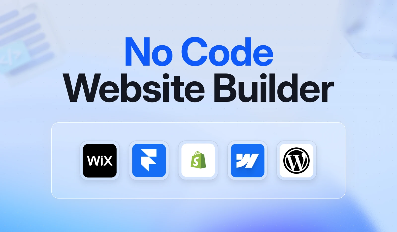 Best no code website builders