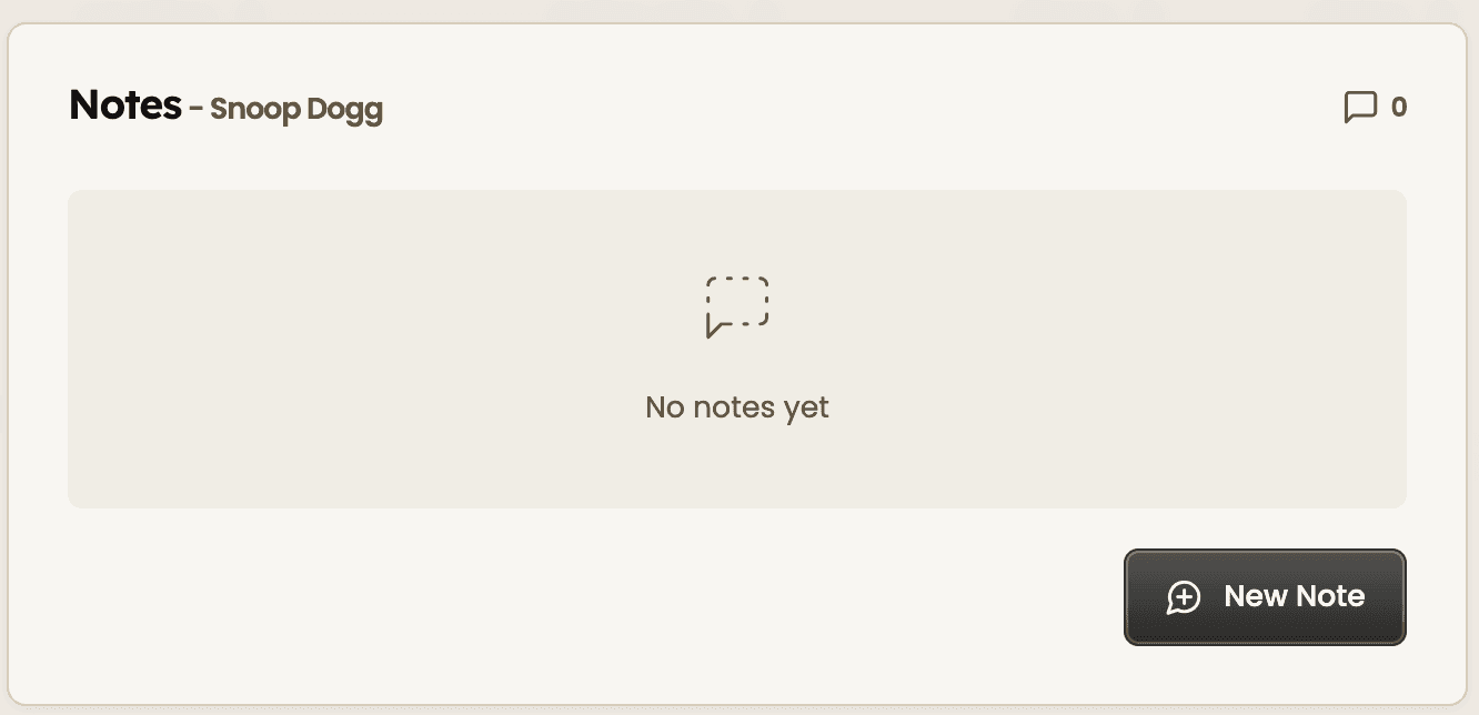Add notes within candidate profile