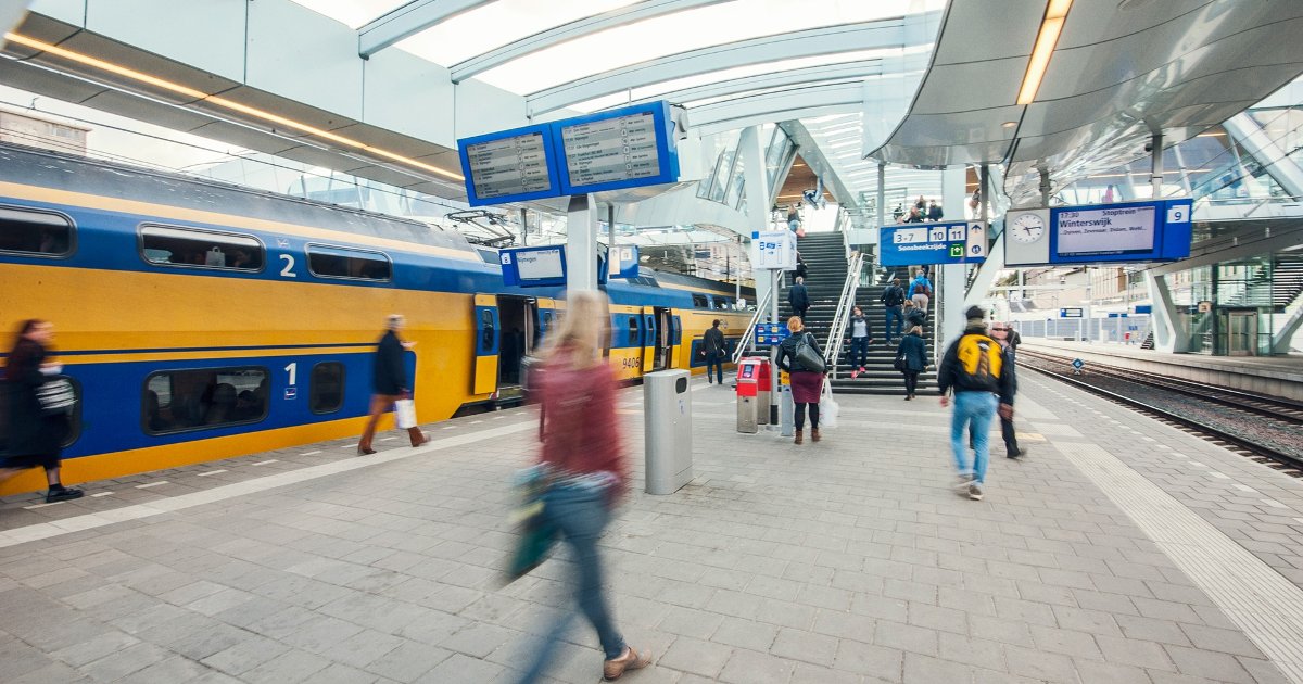 a platform at an NS railway station