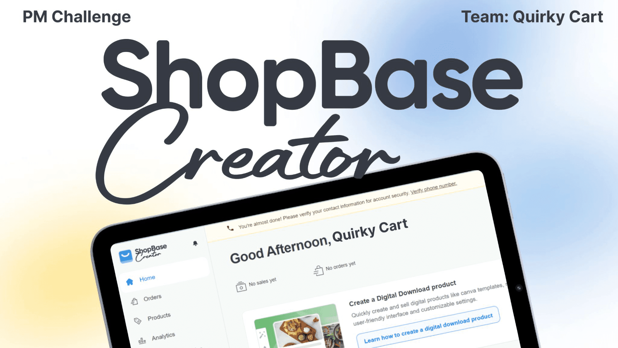 ShopBase Creator product management slide deck