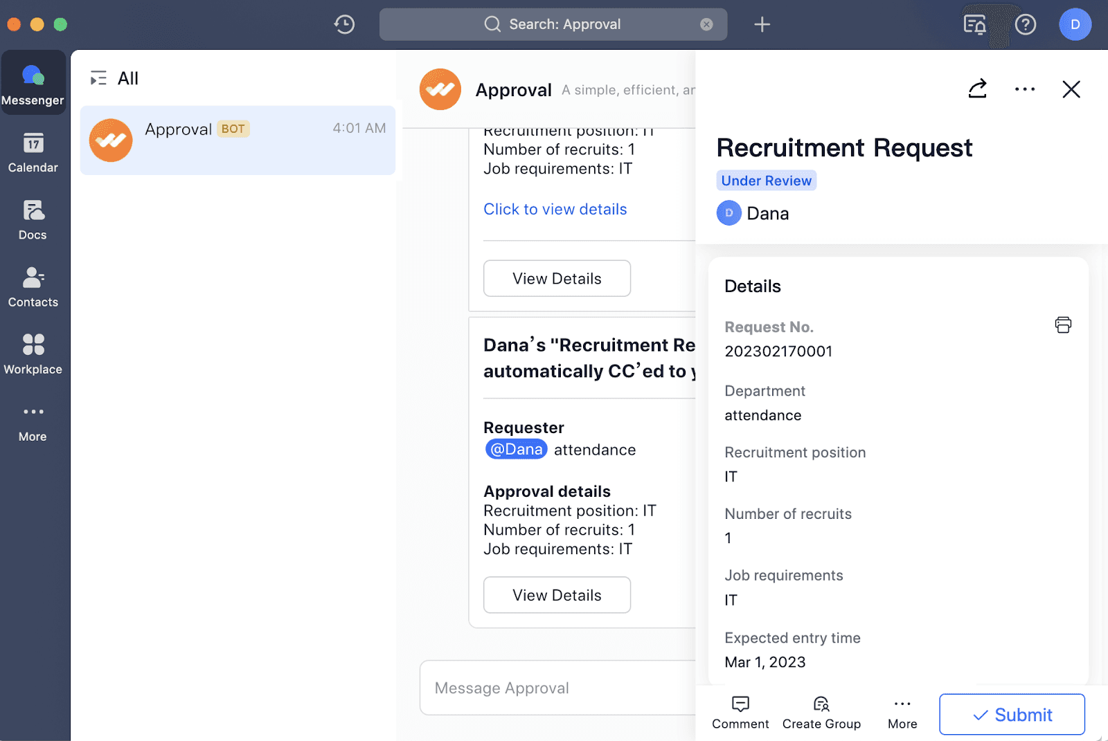 View approvals as a CC recipient