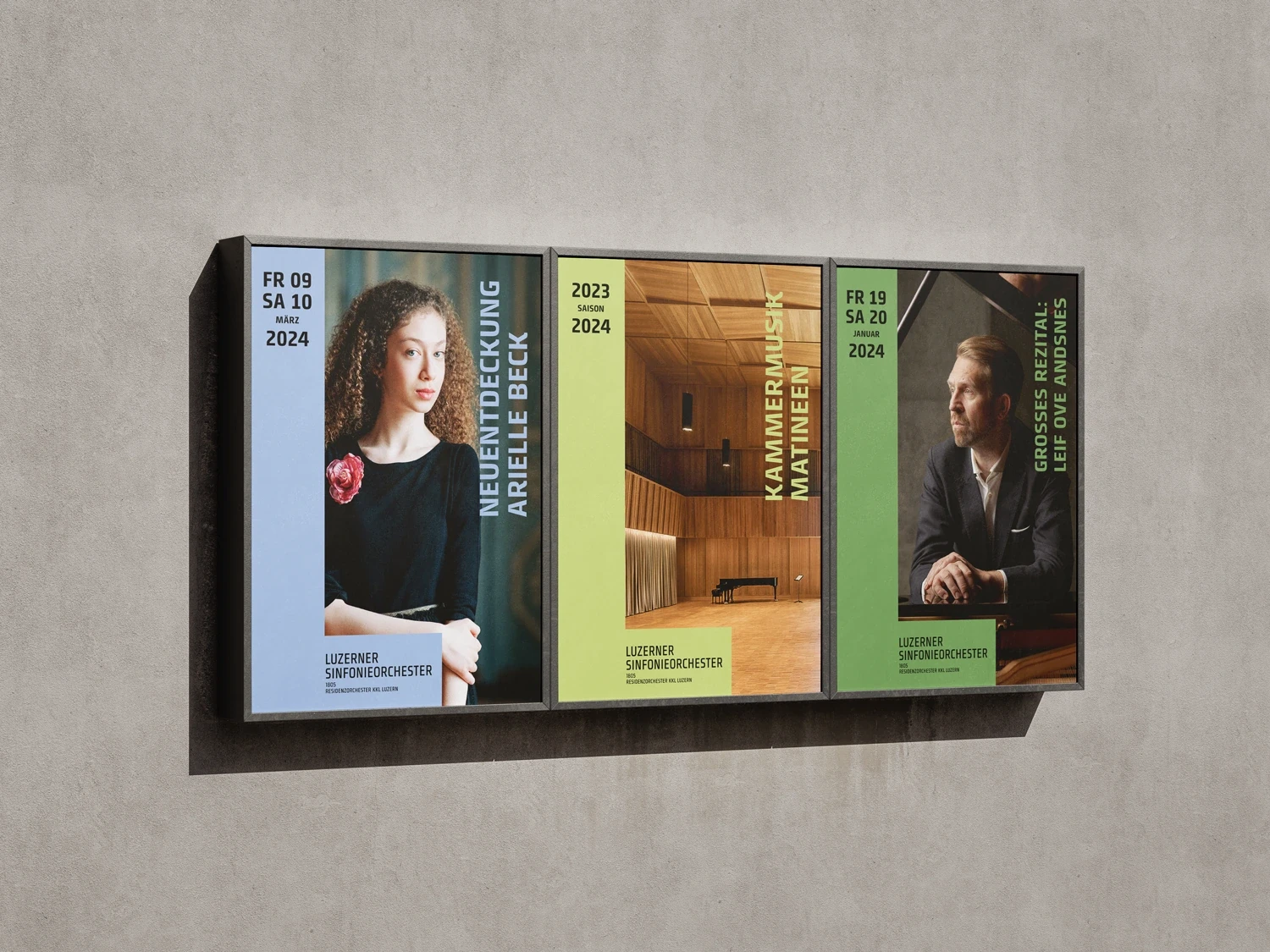 Streetside billboard with flyposters of the Batch.Works brand and illustrations