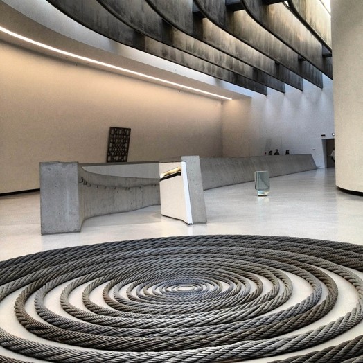iron cables displayed on a concentric circle