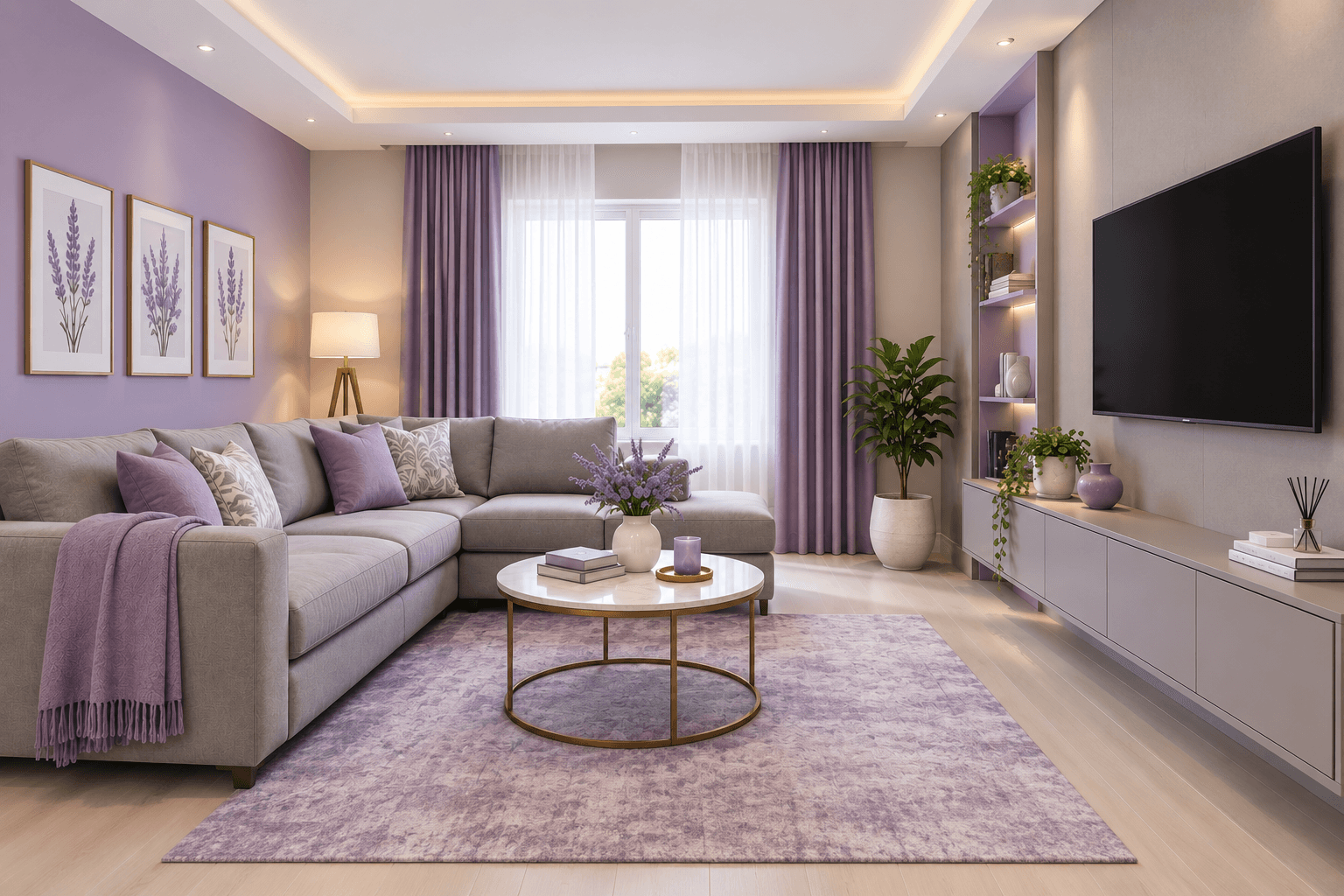 Lavender and Warm Grey