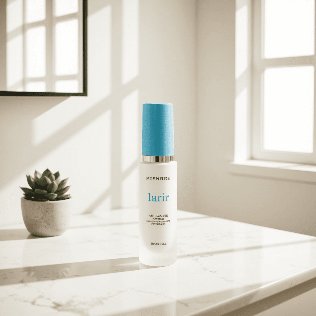 product photography of a tube of hair treatment ampoule