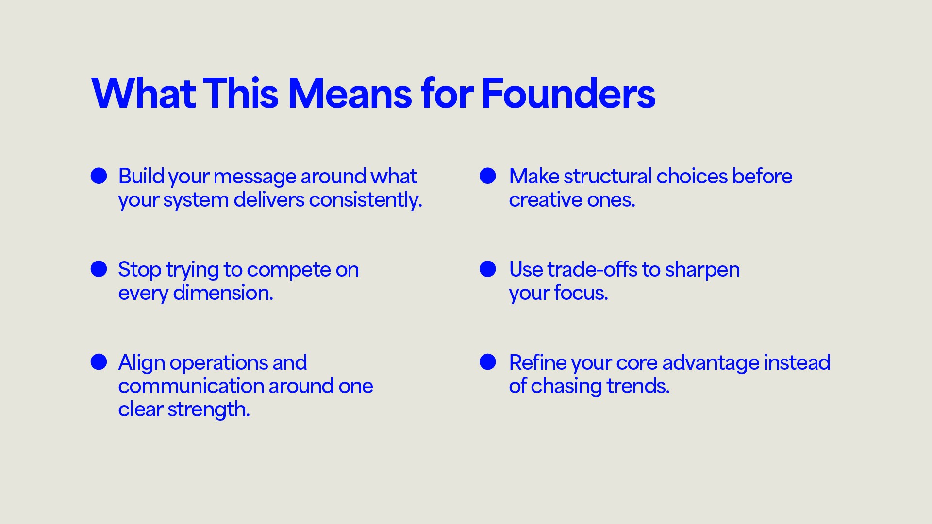 What this means for founders by Rare Ideas