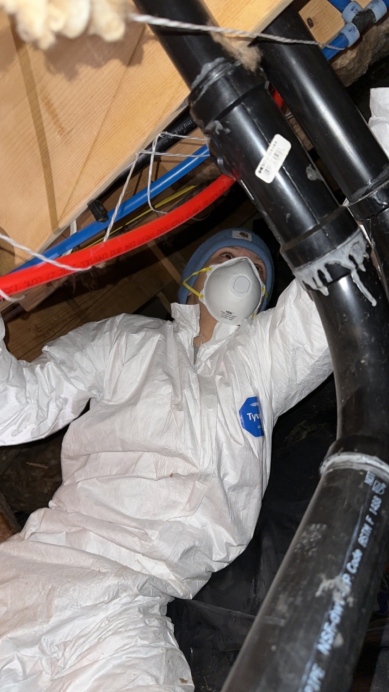 Larchmont Builds restoration technician on job site in Greater Puget Sound