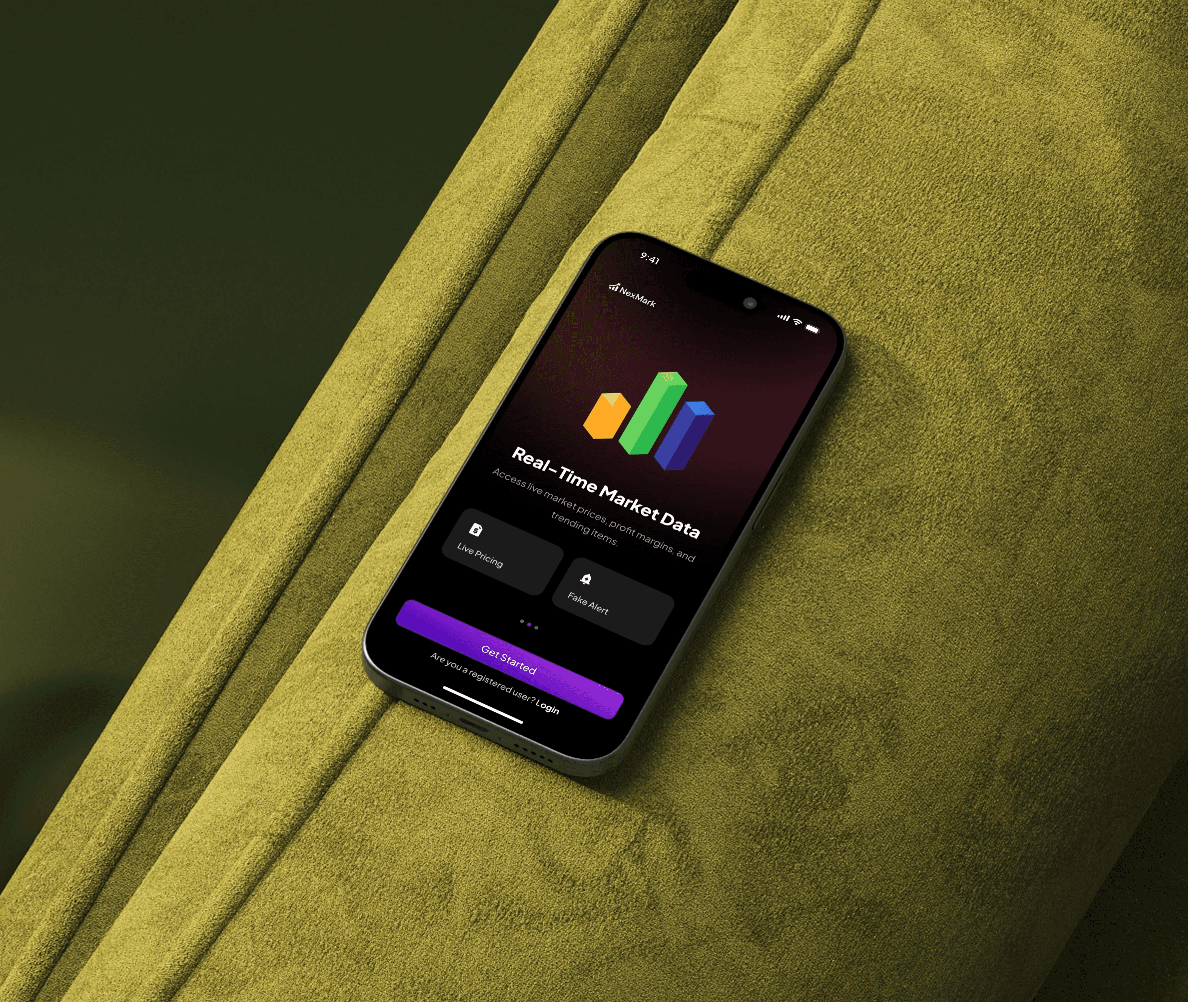 An iPhone 15 displaying a Web3.0 learning app
