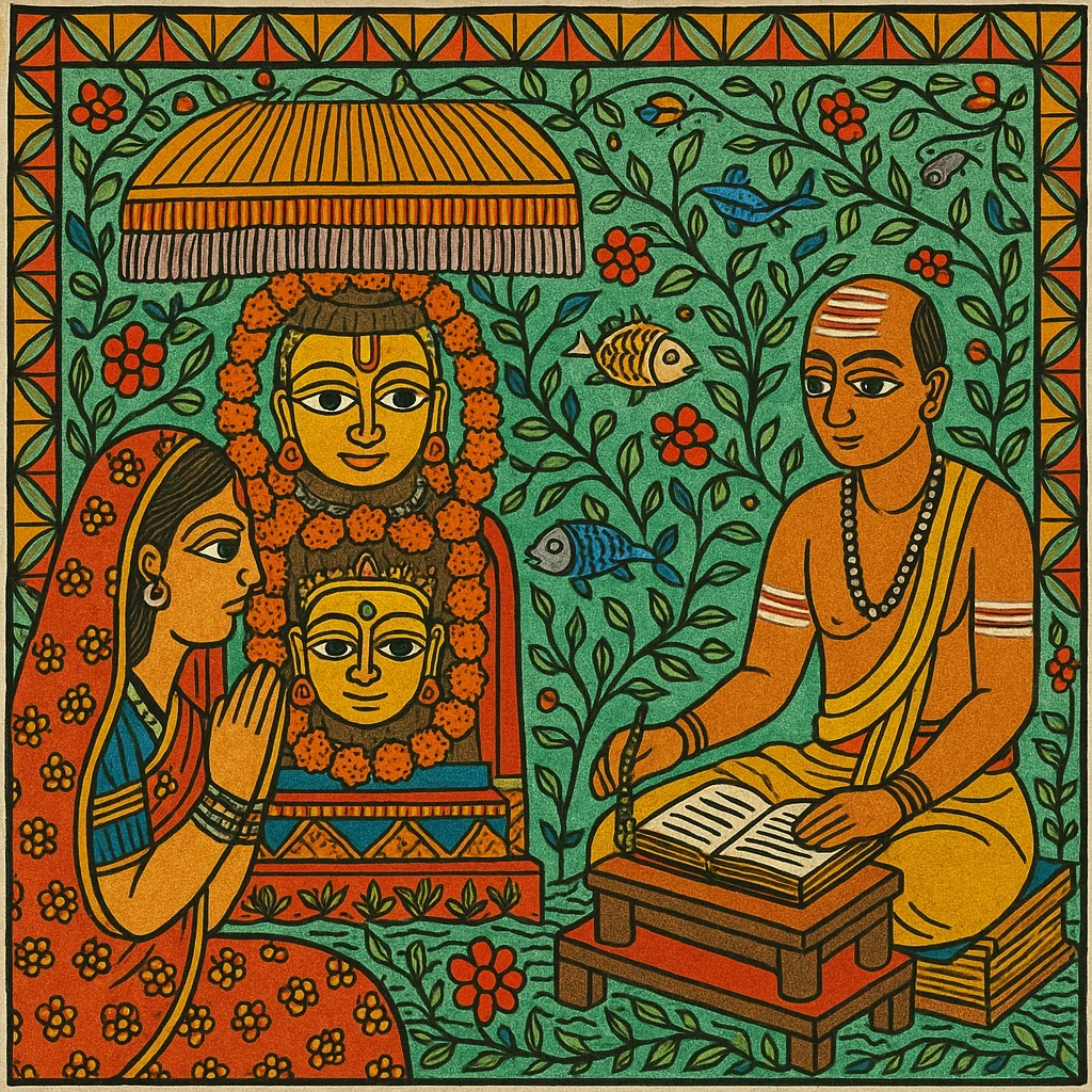 Brahman, village deity, prayer, Indian village