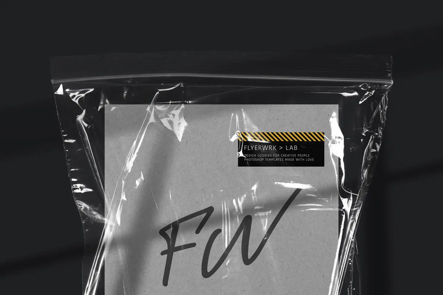 Isolated Empty Plastic Bags macro detail showing high resolution plastic wrinkles and realistic light reflections