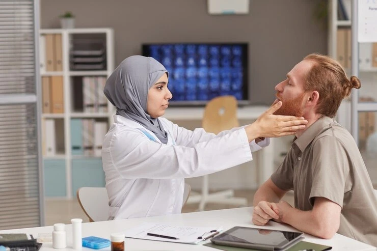 Doctor checking patient for potential pain 