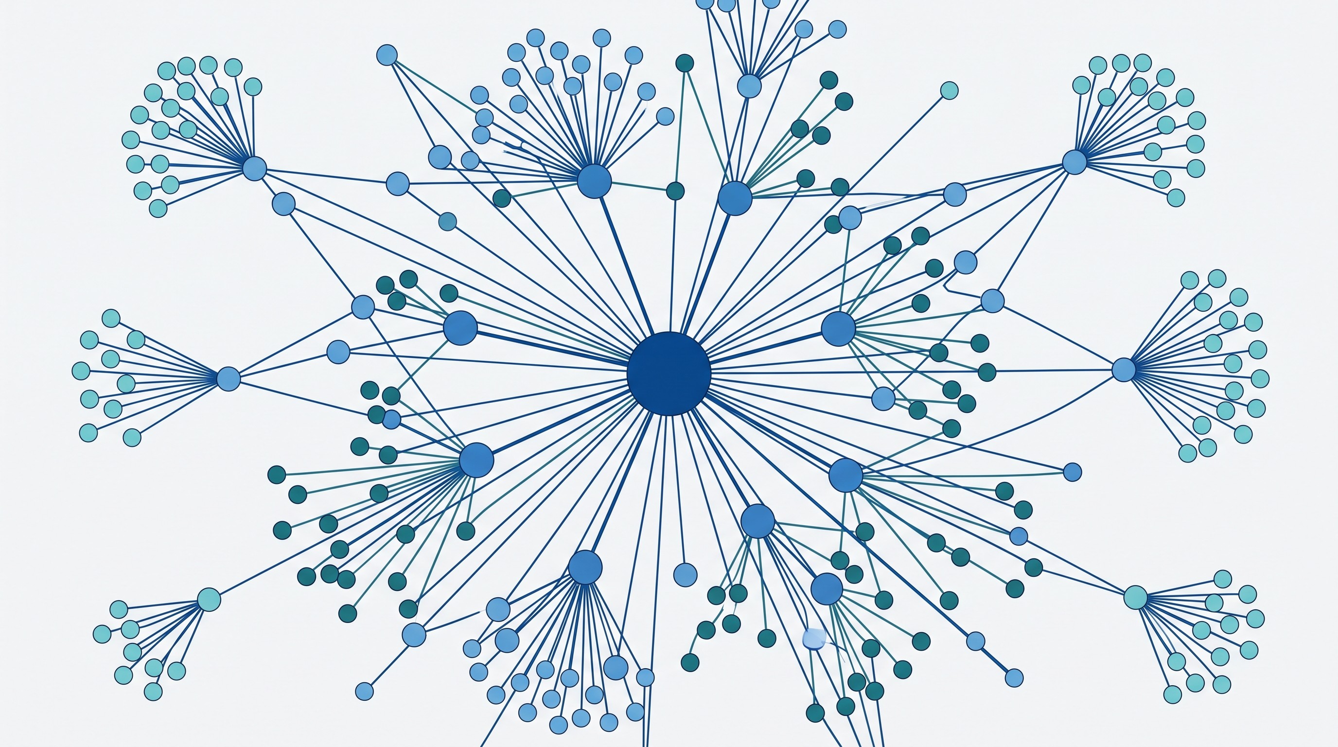 Citation network branching from a seed academic paper