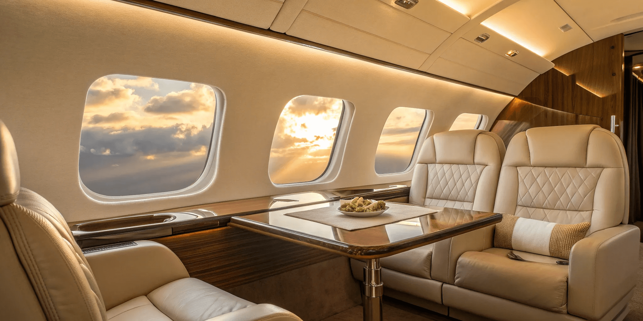 Luxury private jet parked on the runway beside a black executive car, representing premium private aviation and seamless travel service.