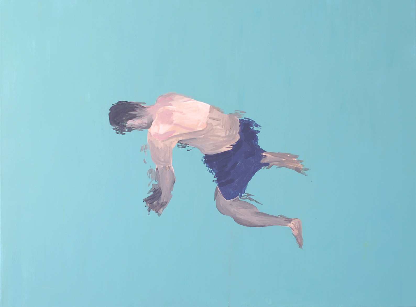 Flottant n°1, Acrylique sur toile, 130 x 97 cm, 2019