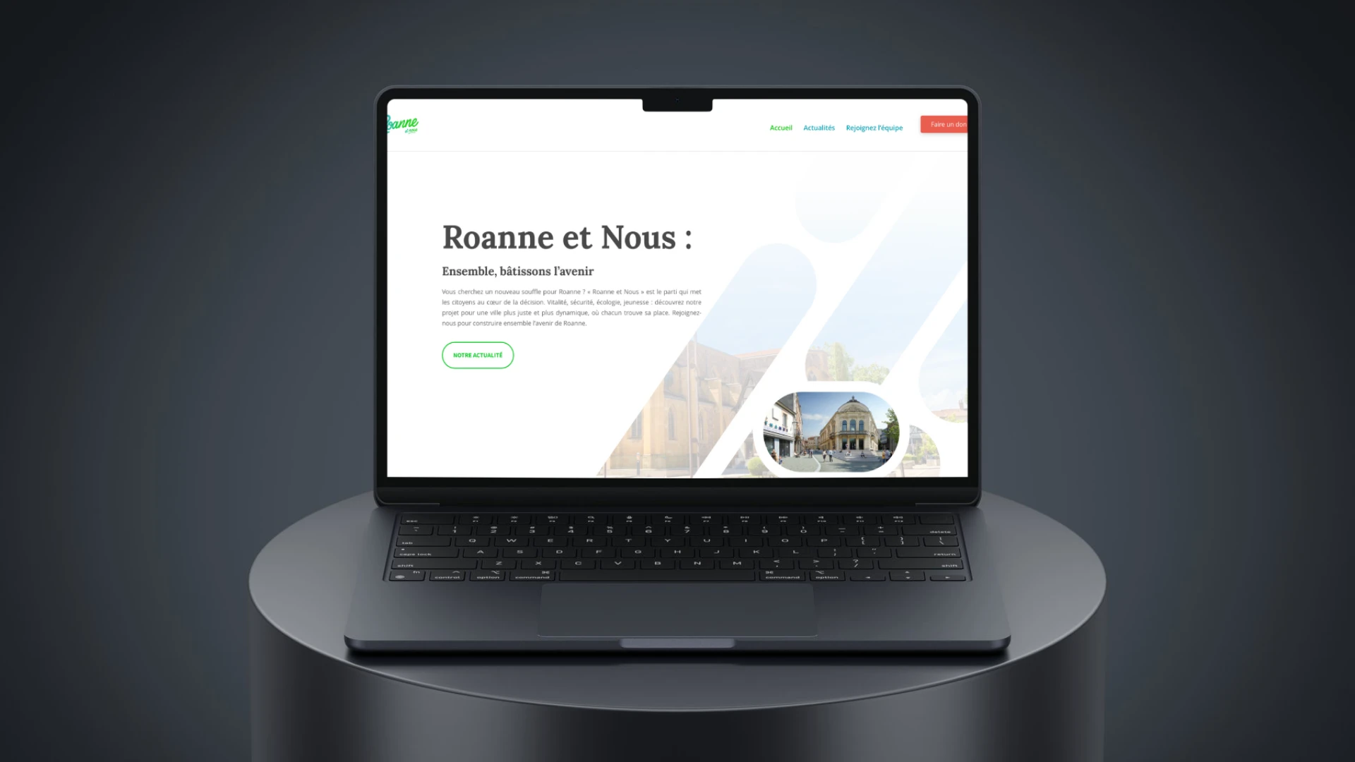 site web de l'association Roanne et Nous réalisé par l'agence ClearCom