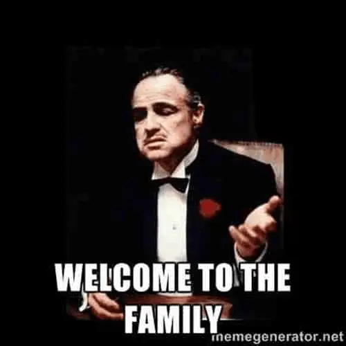 "The Godfather welcome meme"