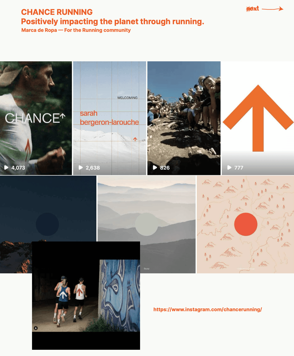 Chance running en redes sociales