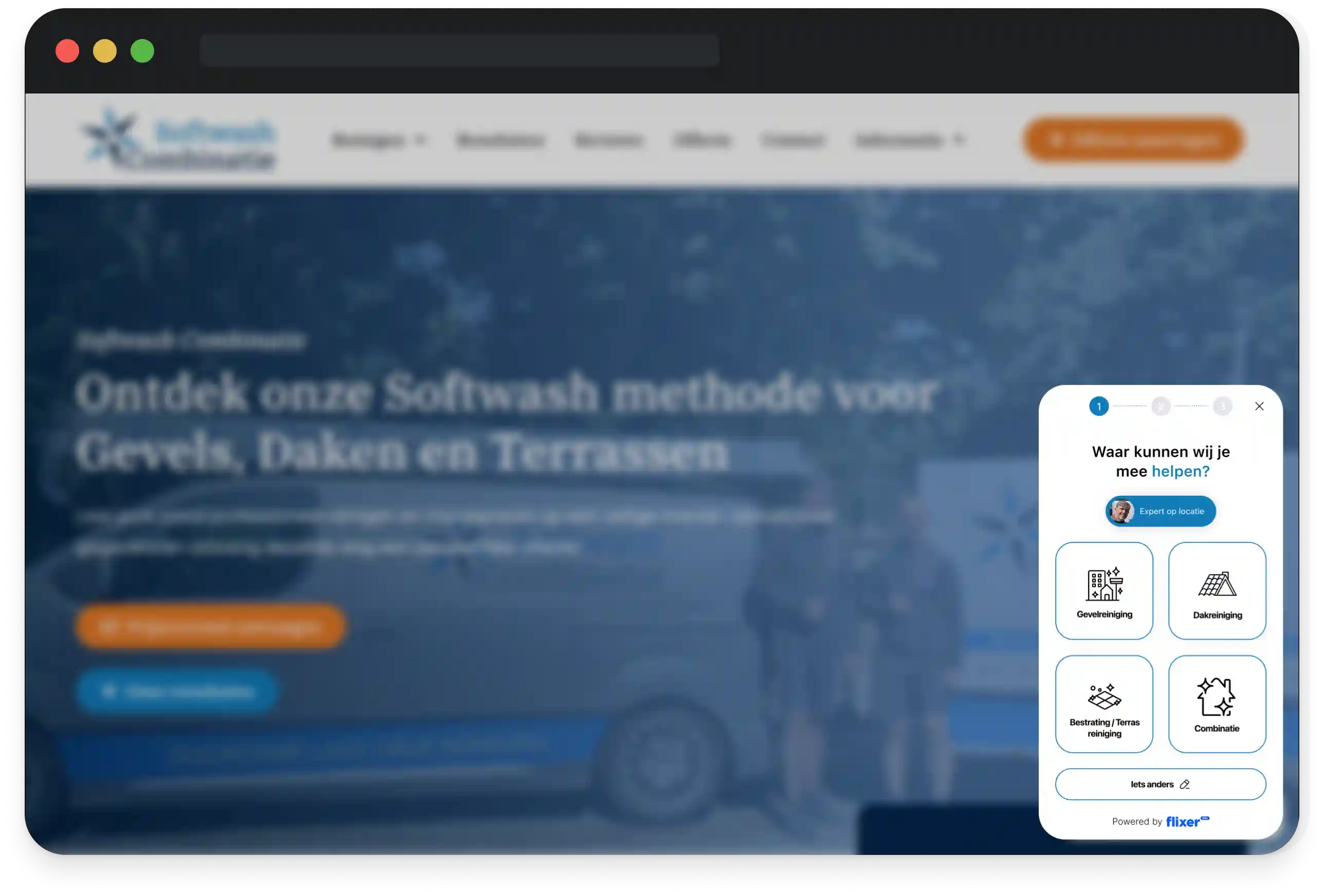 Voorbeeld van Softwash Combinatie