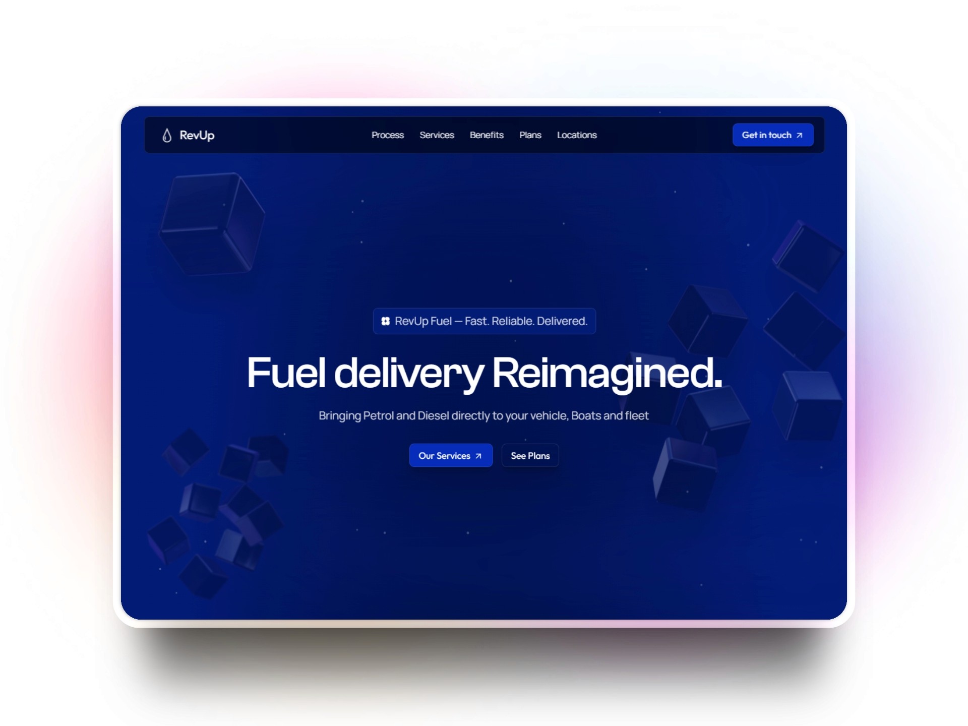 Hero  Section preview of the website