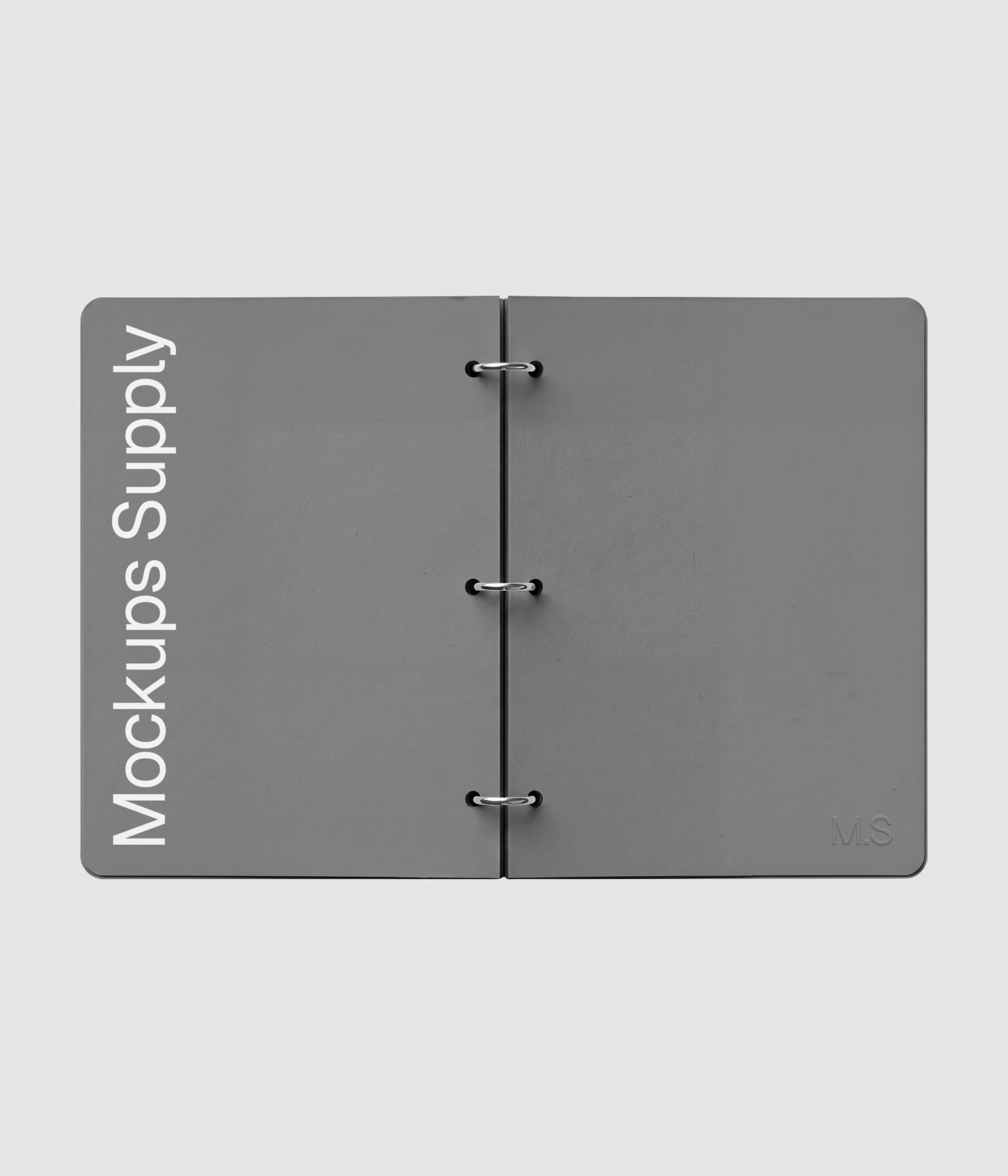 Minimal binder notebook mockup with editable editorial layout download for Photoshop