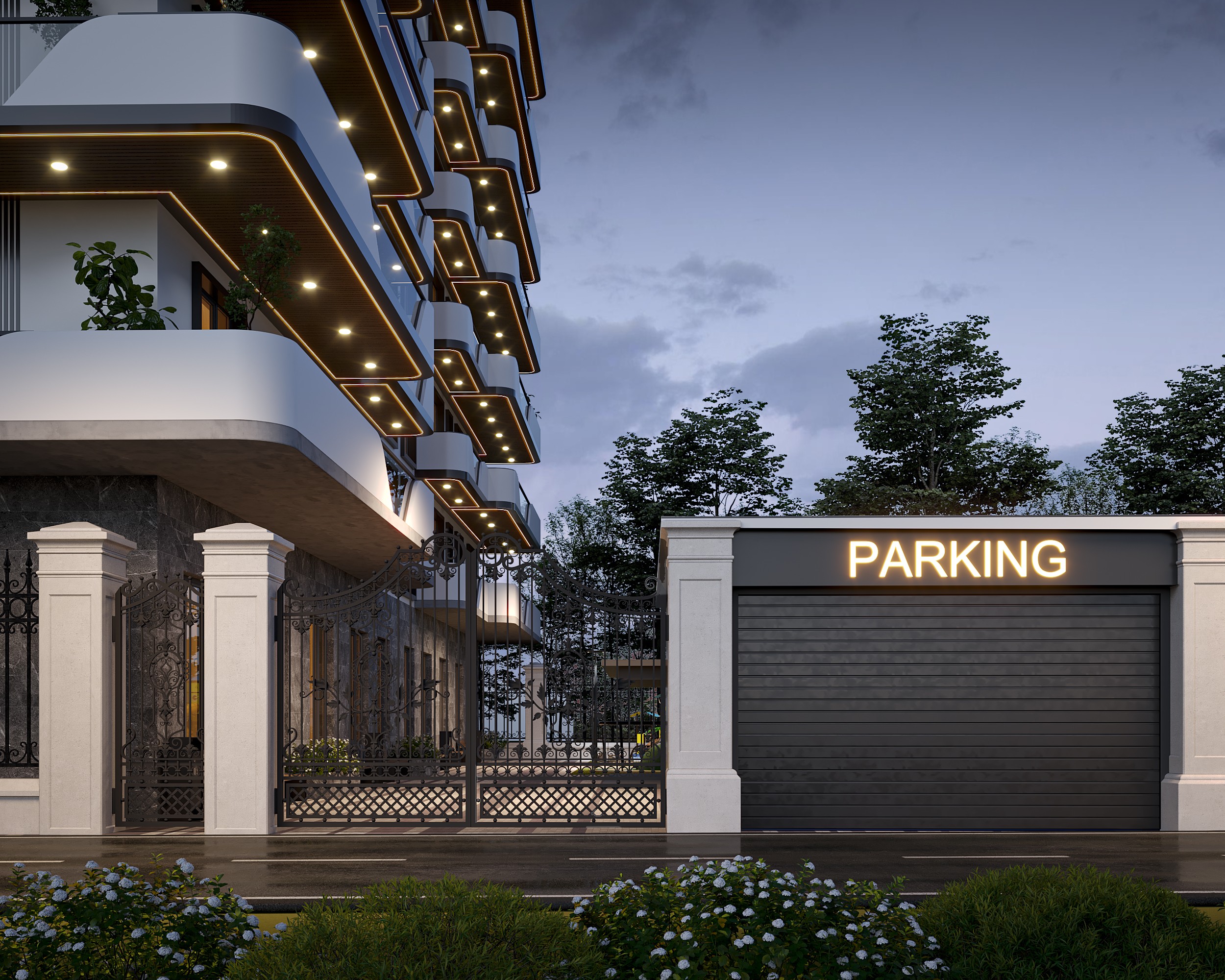 Архитектурный рендер жилого комплекса Gazalkent