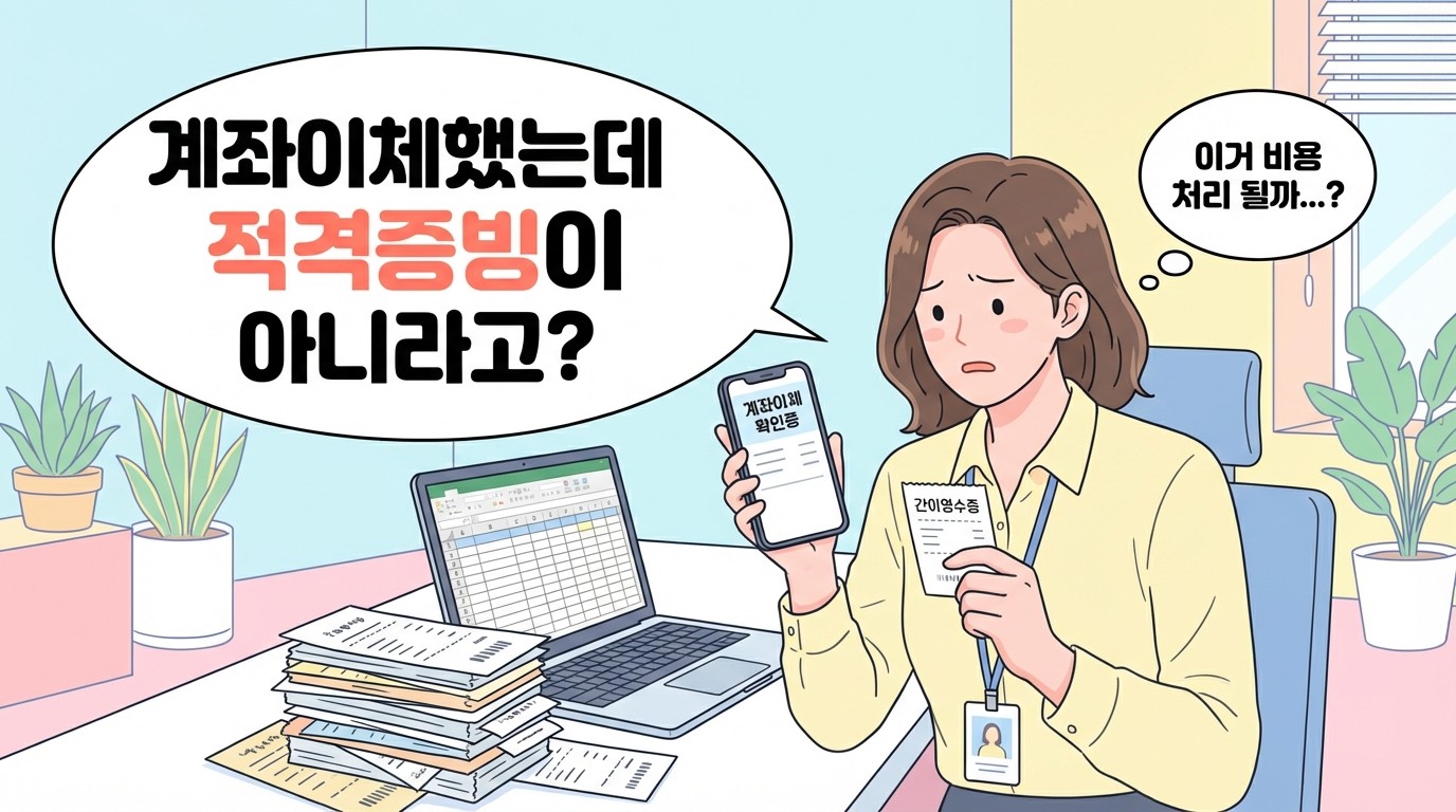 "계좌이체 했는데 적격증빙이 아니라고?"