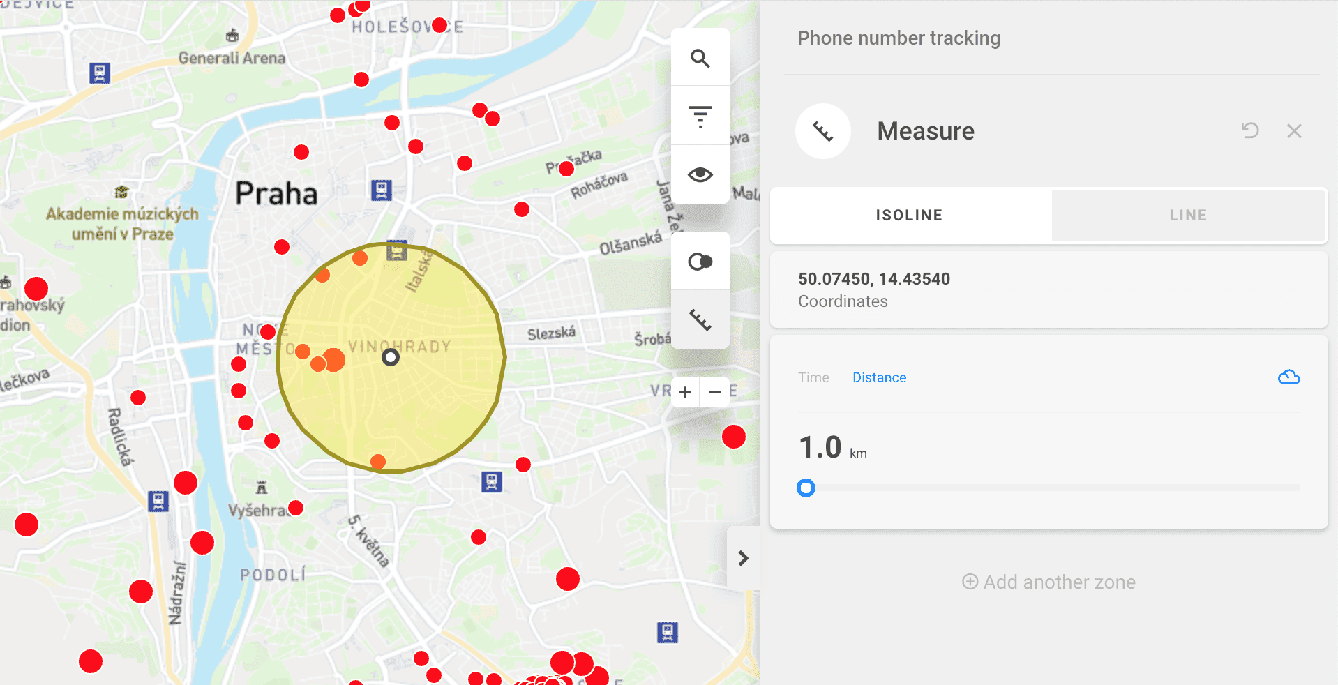 COVID-19 tracing in the CleverMaps Studio.