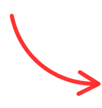 Hand-drawn red curved arrow pointing down and right.