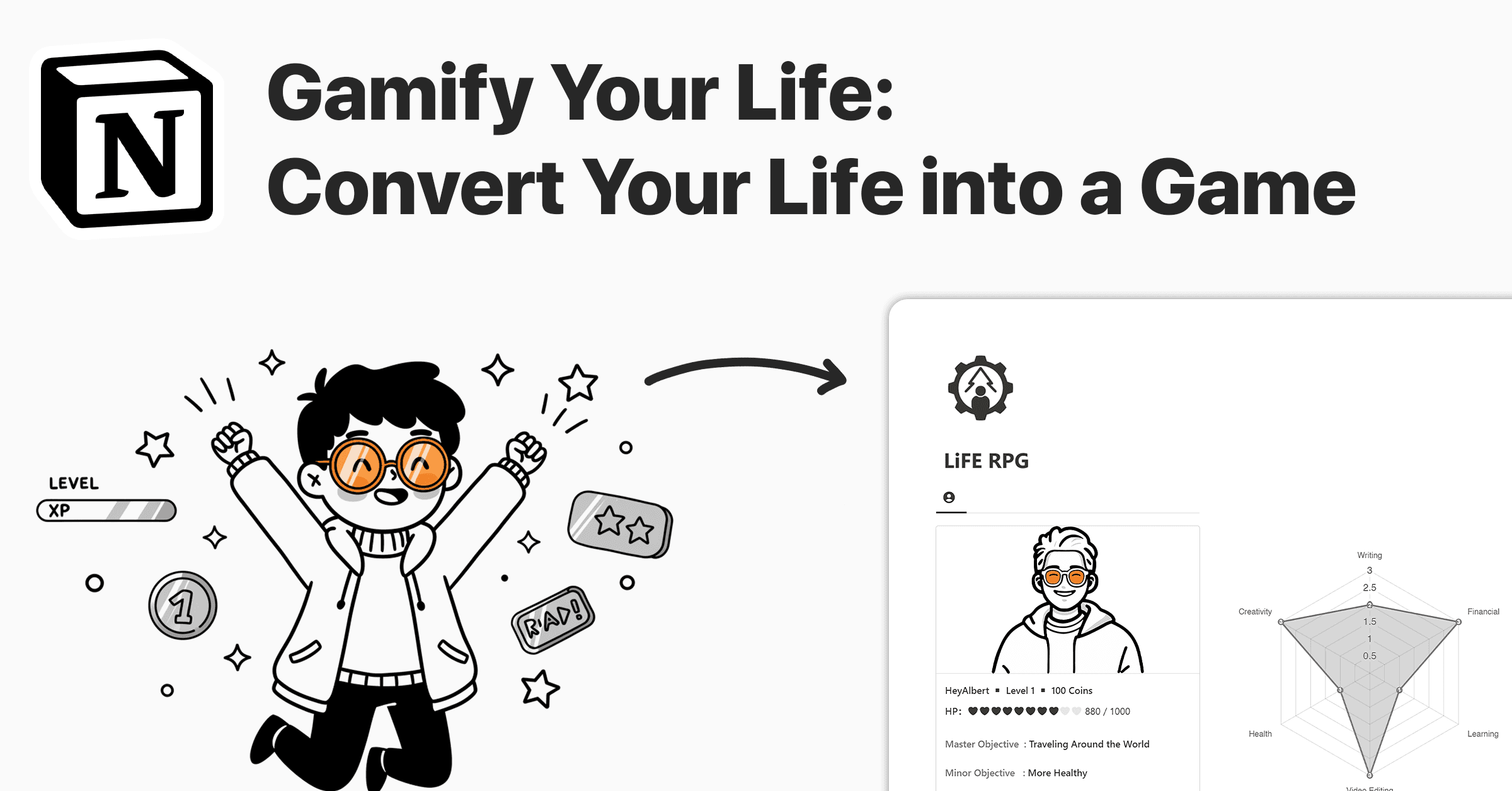 Featured Image of "Gamify Your Life: Convert Your Life into a Game"