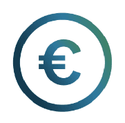 Simbolo dell' € per indicare il pagamento tramite bonifico per il servizio
