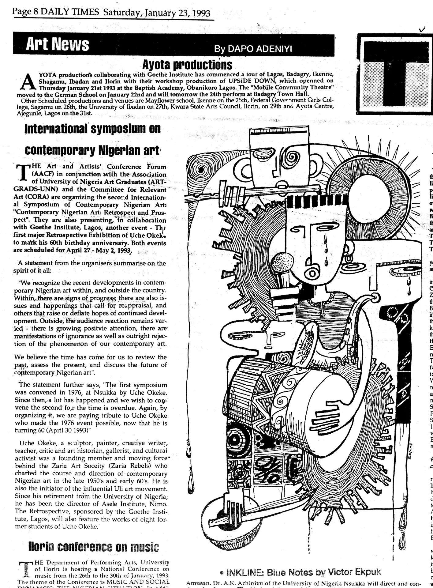 Victor Ekpuk Illustrations Daily Times newspapaer