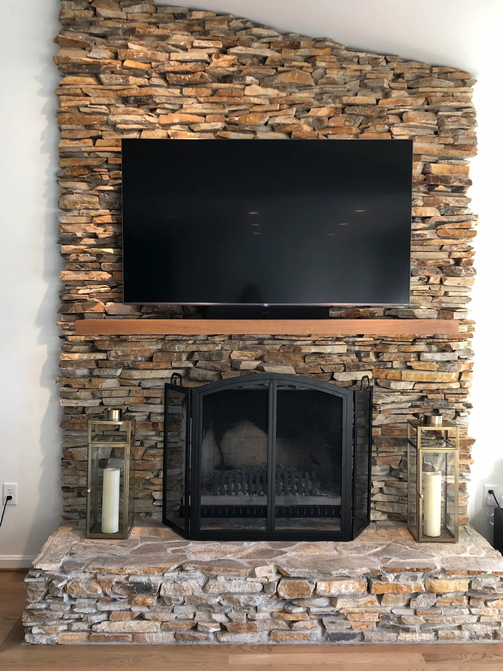 Stone Fireplace