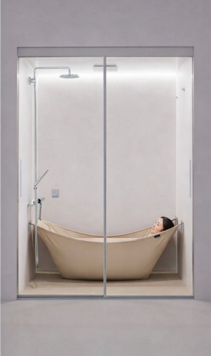 Woman showing her face in the sun