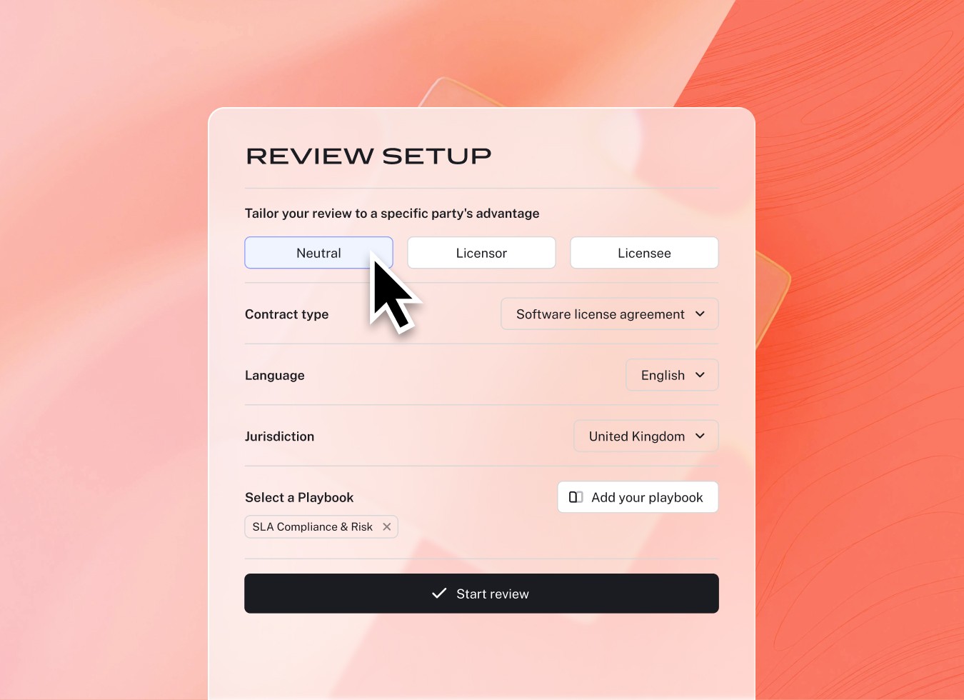 LEGALFLY anonymisation automatically masking sensitive data in a software license agreement.