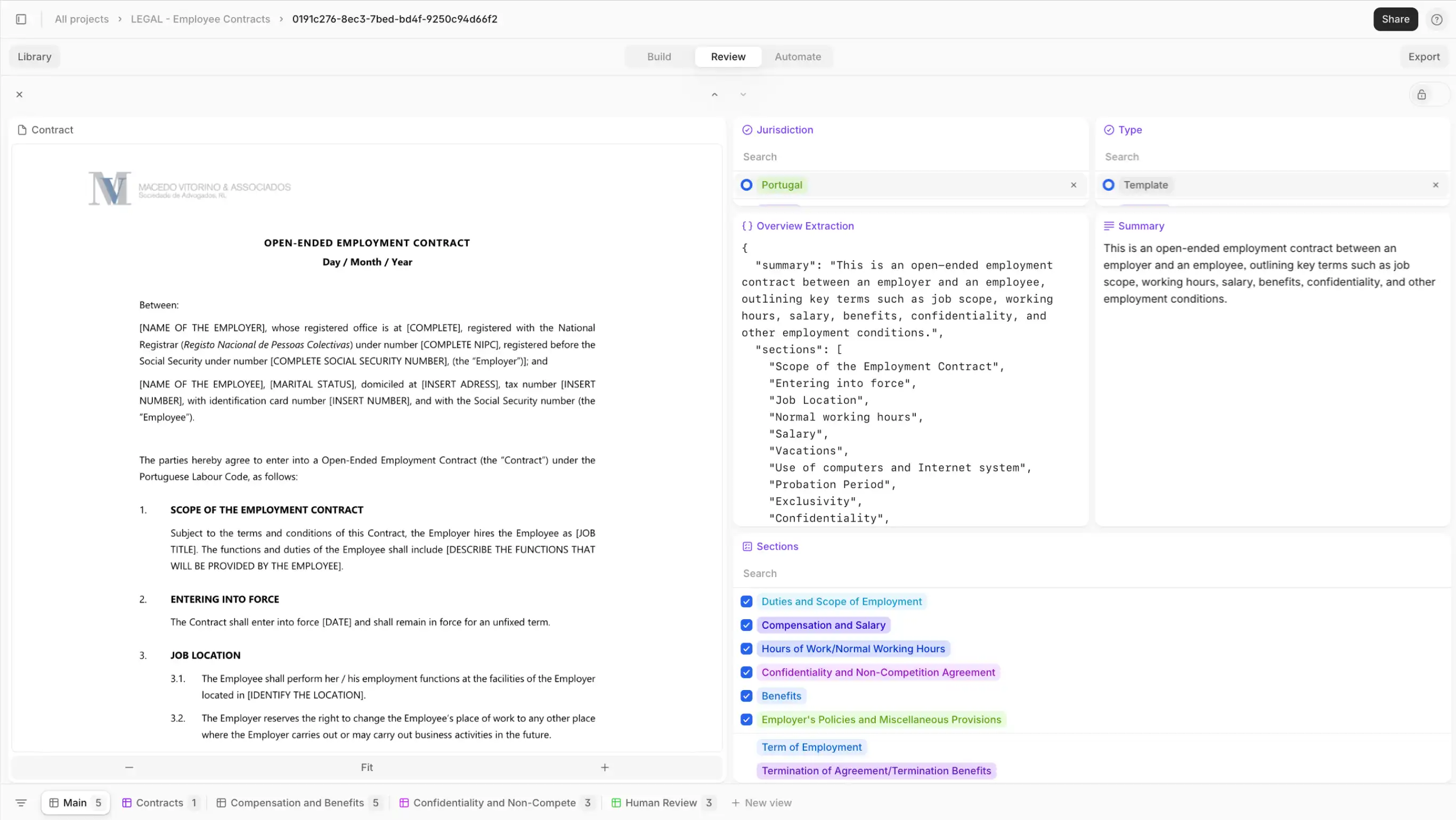 Contract analysis in V7 Go