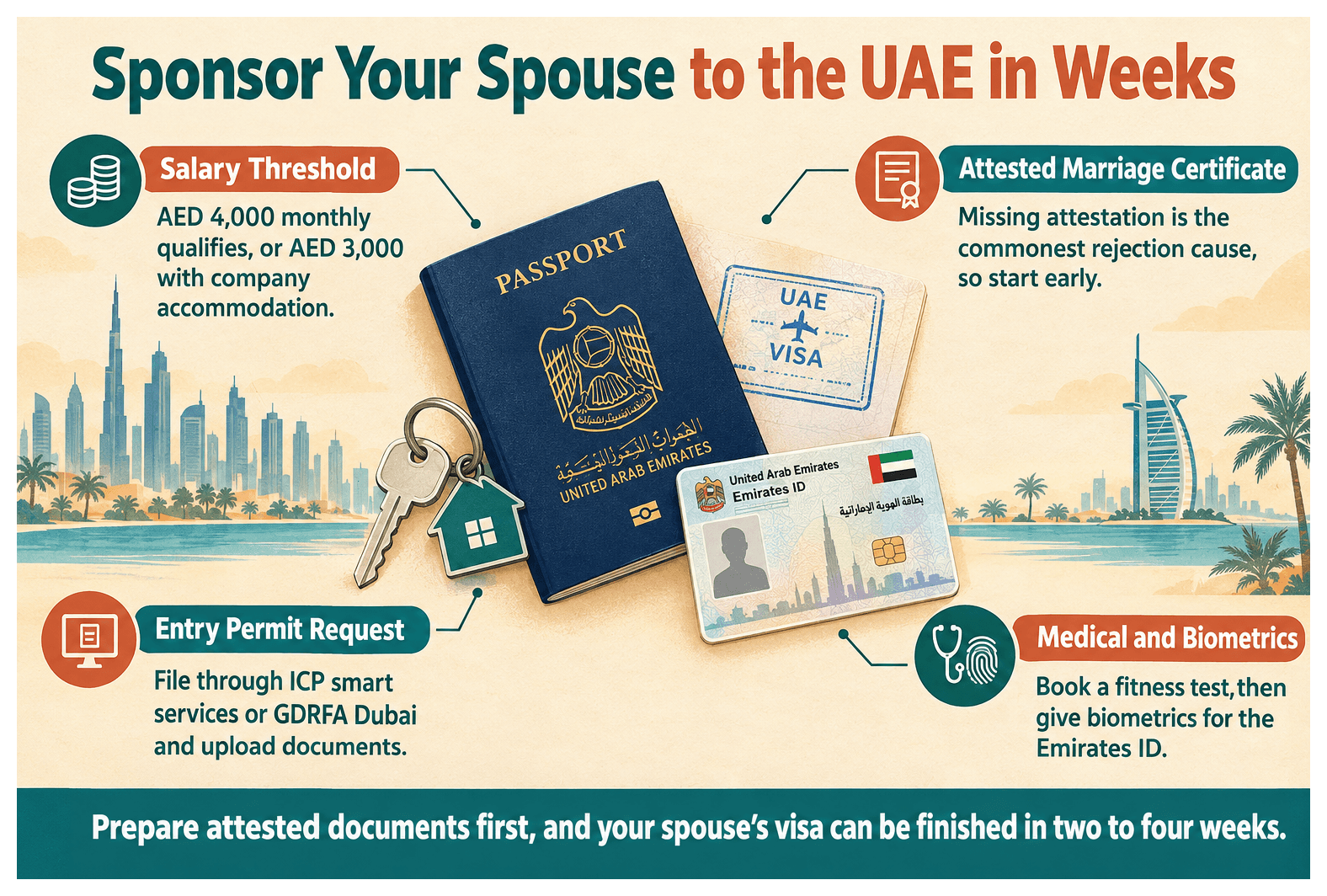 Infographic: How to Apply for a UAE Dependent Visa for Your Spouse