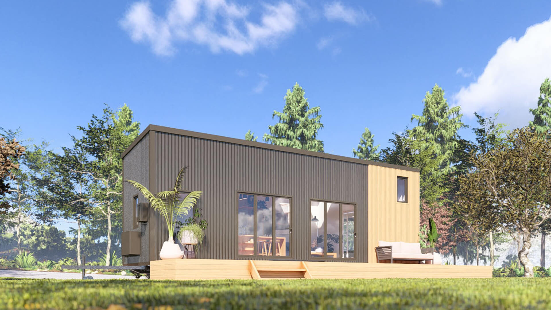 Black Box 3 Bedroom Tiny House Exterior