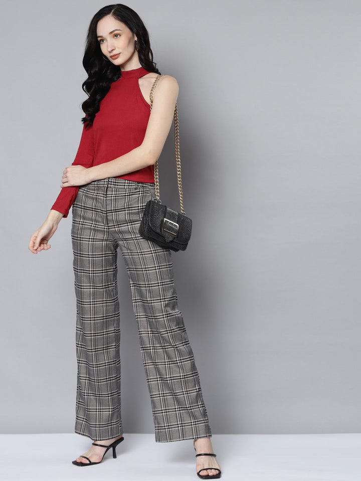 SASSAFRAS Red One Shoulder Top