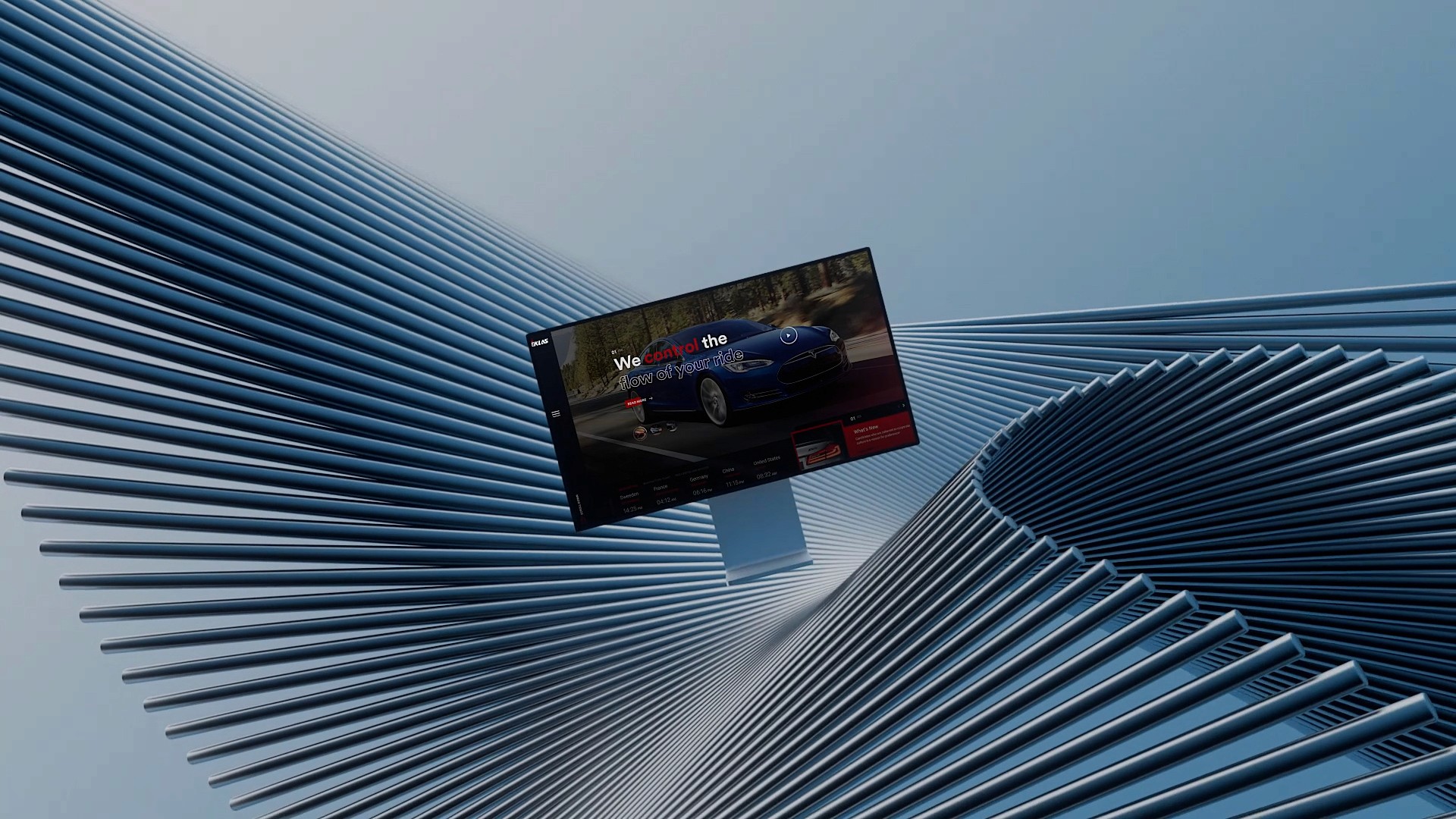 Desktop showing Omniyat Palm Jumeirah luxury living website homepage with sleek modern interface and Dubai skyline background.