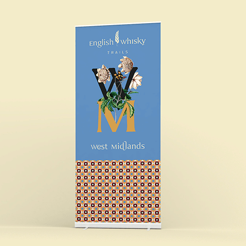 West Midlands trail pop up banner design. 