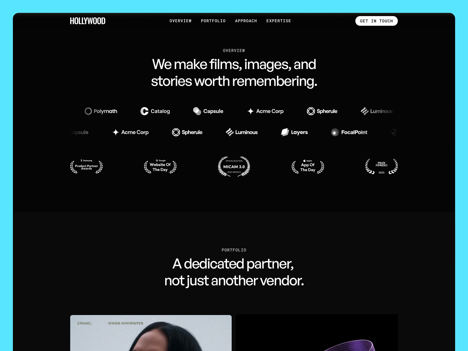 Hollywood Free Framer Template