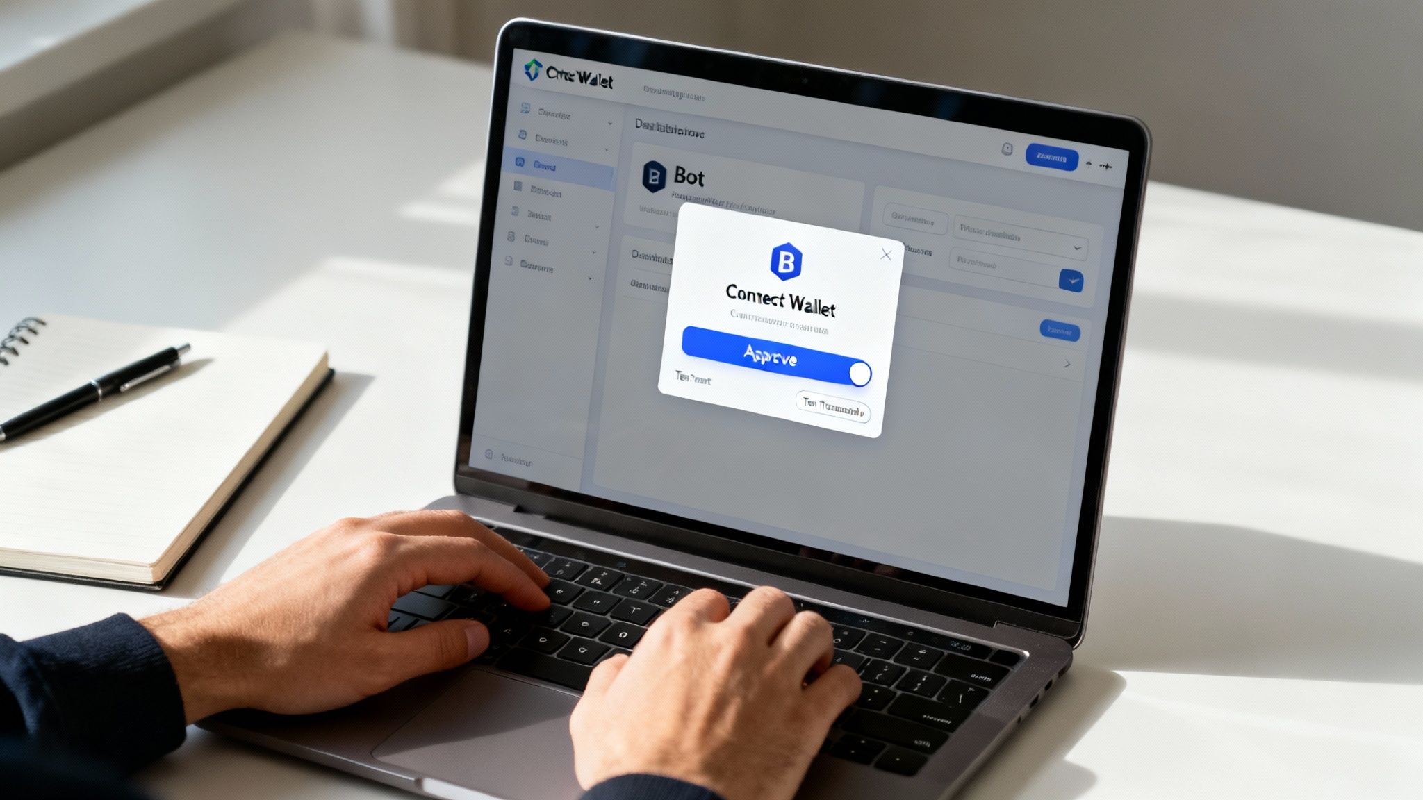 Wallet interface and bot dashboard