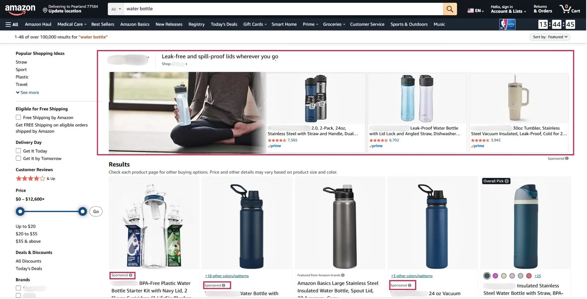 Amazon E-Commerce Platform Screenshot