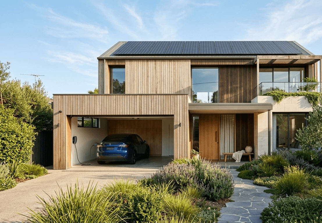 Electric car charging from rooftop solar