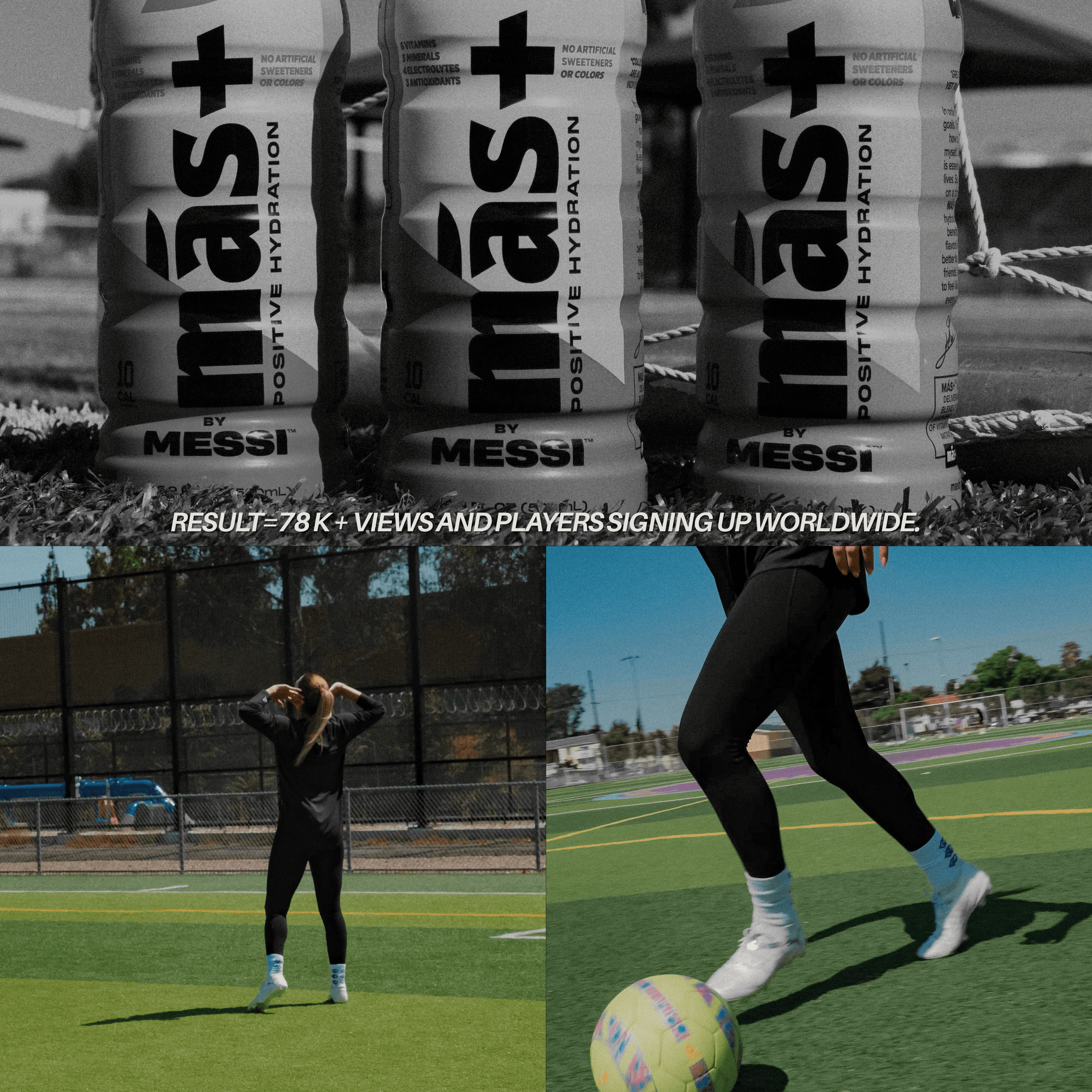 Case Study for Más by Messi branding campaign.