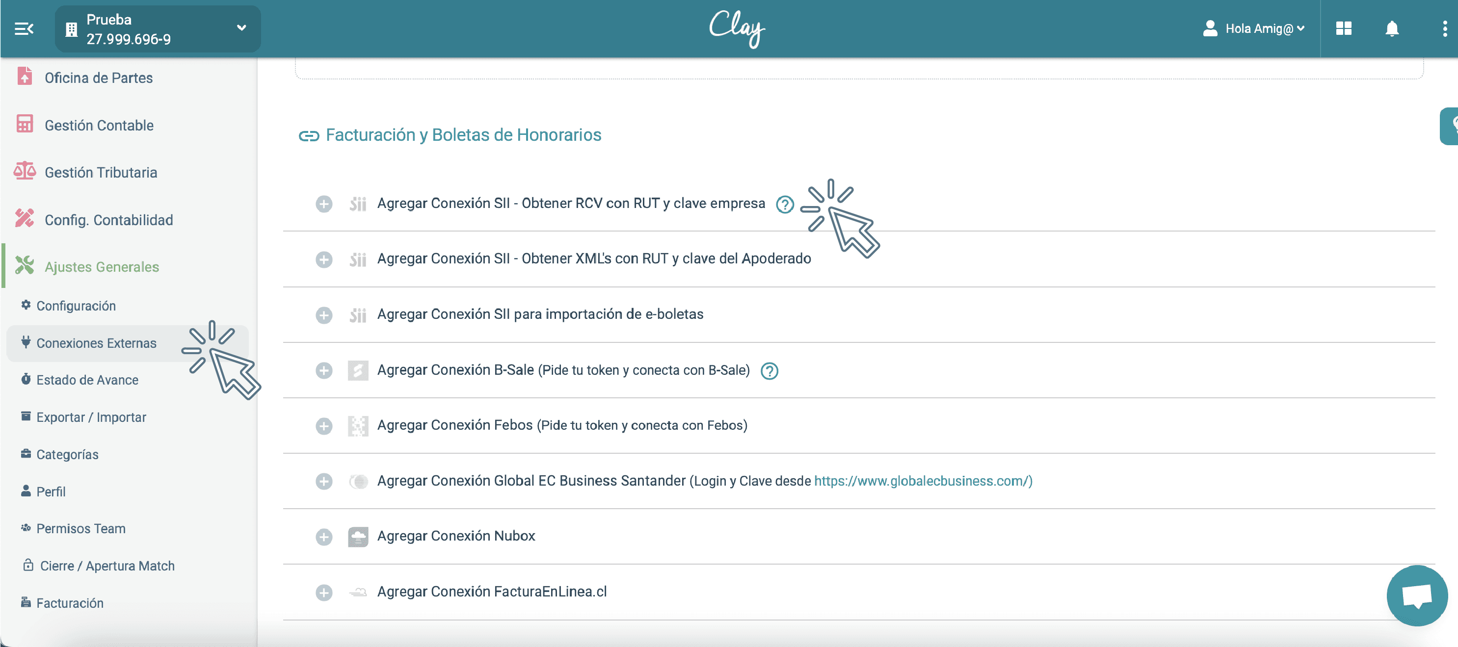 Conecta Clay con el SII
