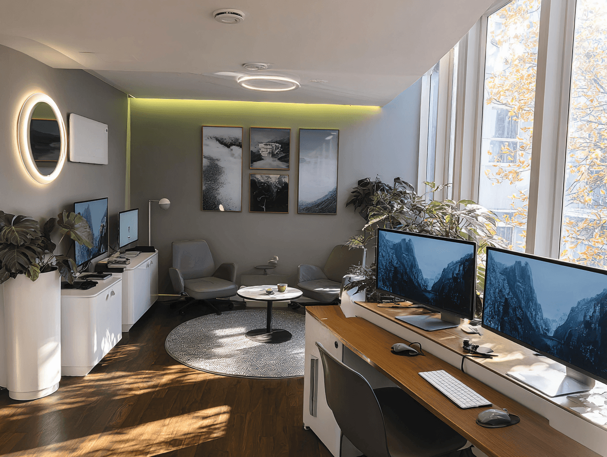 photo of dining table and chairs inside room