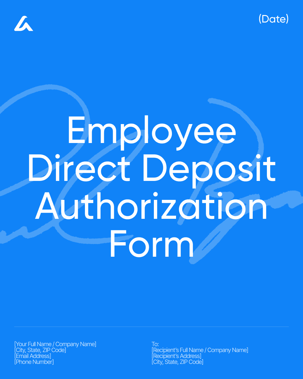 Employee Direct Deposit Authorization Form